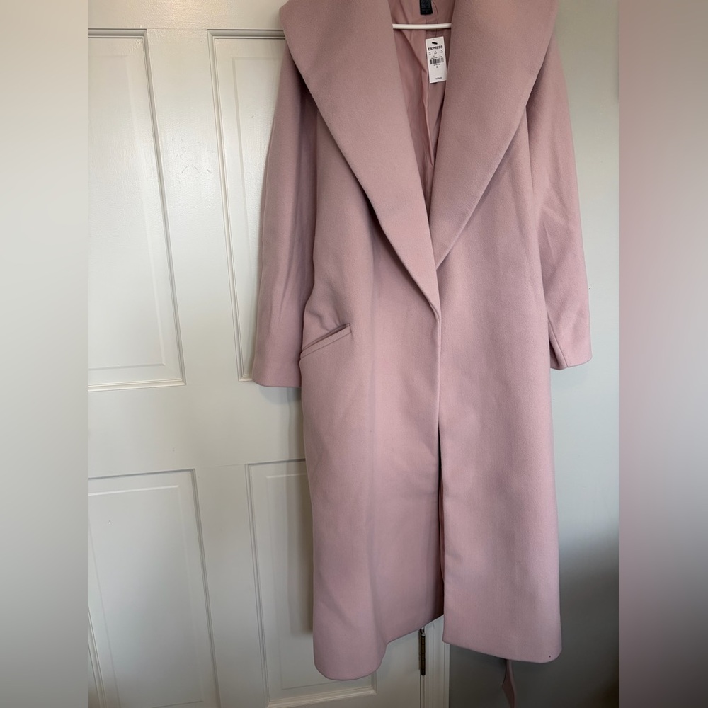 Express Pink Trench Coat - Picture 3 of 7
